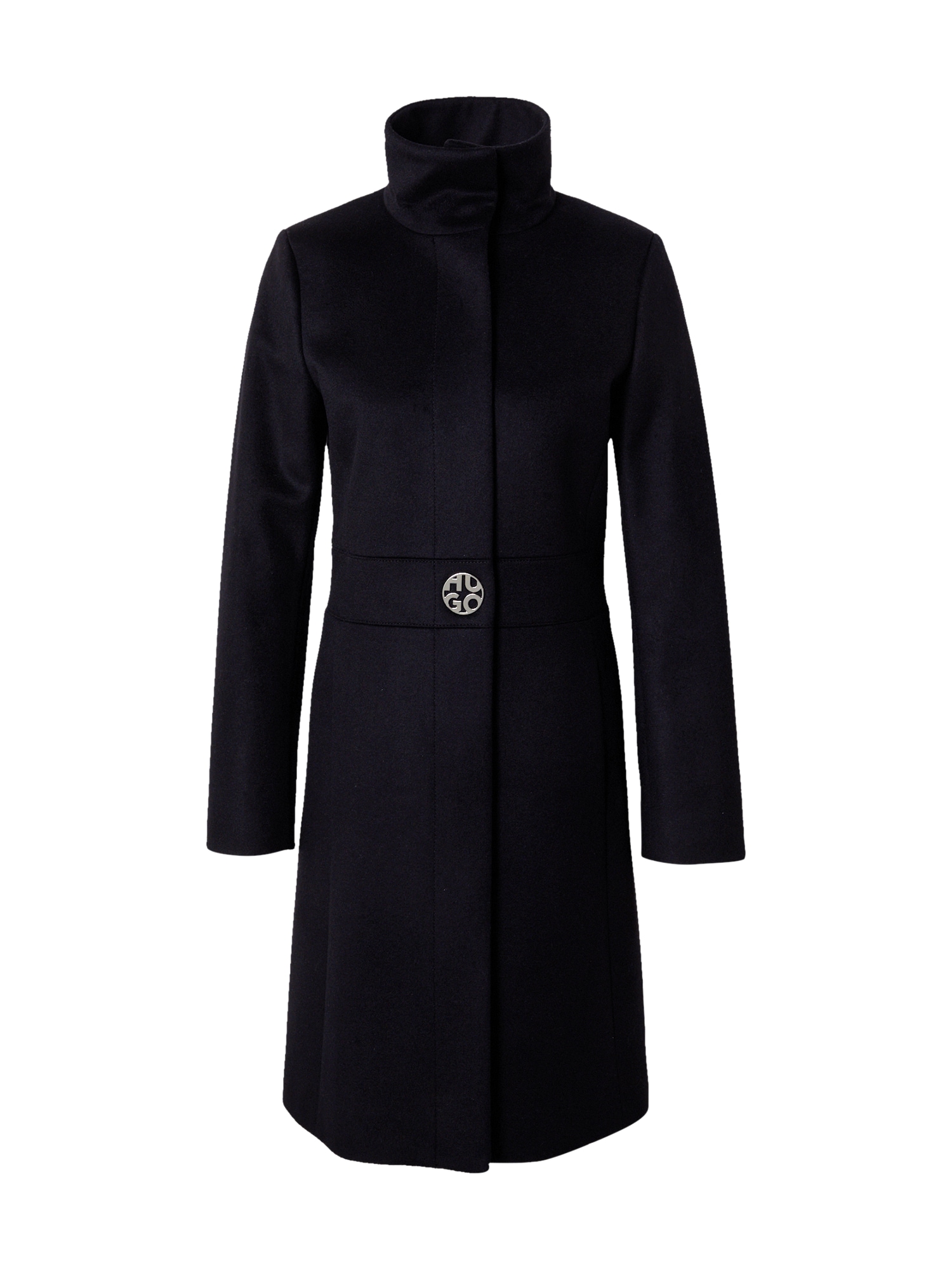 Prechodný kabát Melines čierna strieborná HUGO