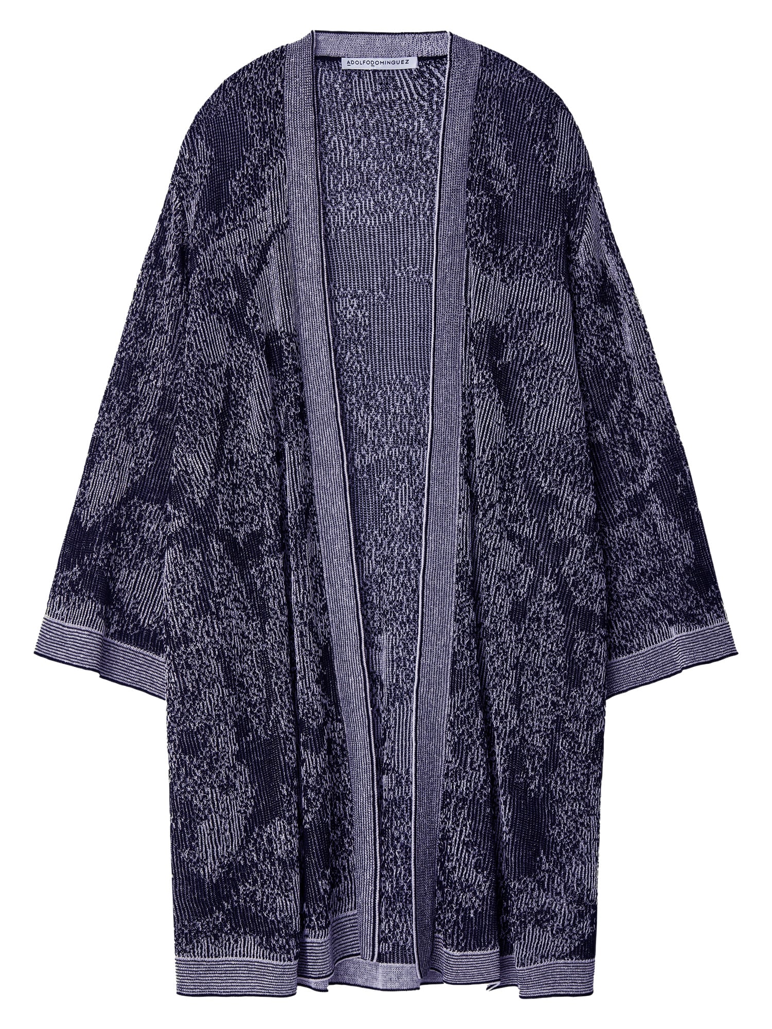 Kimono tmavomodrá biela Adolfo Dominguez