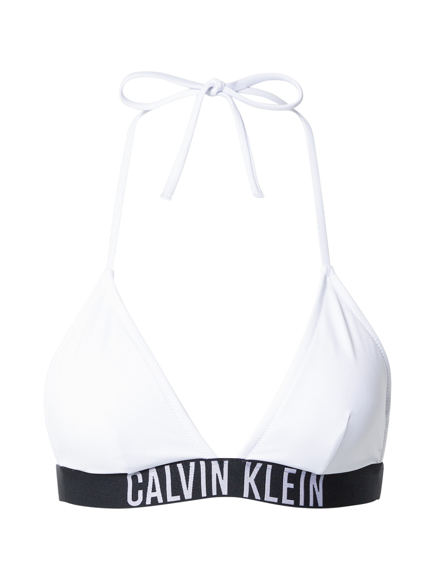 Bikinový top čierna biela Calvin Klein Swimwear