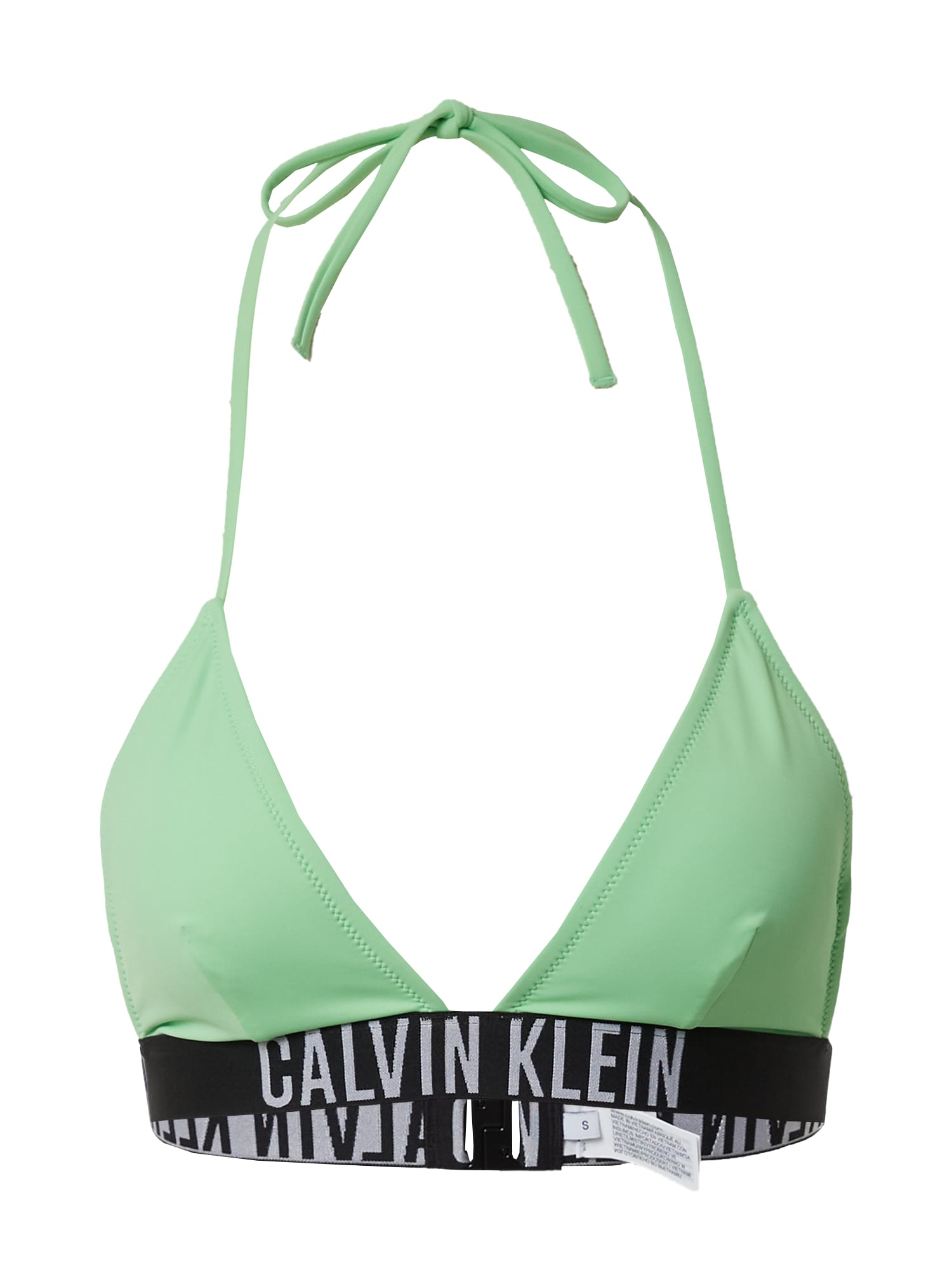 Bikinový top Intense Power svetlozelená čierna biela Calvin Klein Swimwear